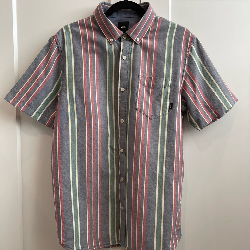 VANS multi-colored stripe button-up shirt